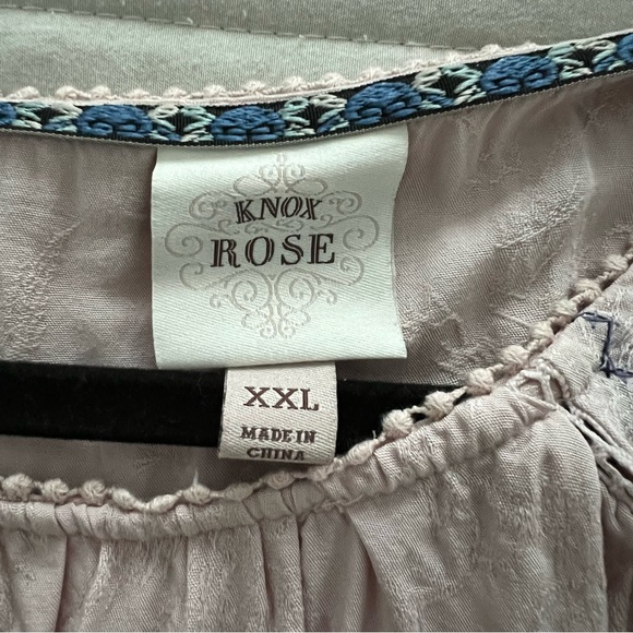 Knox Rose Blush Embroidered Blouse - Picture 4 of 4